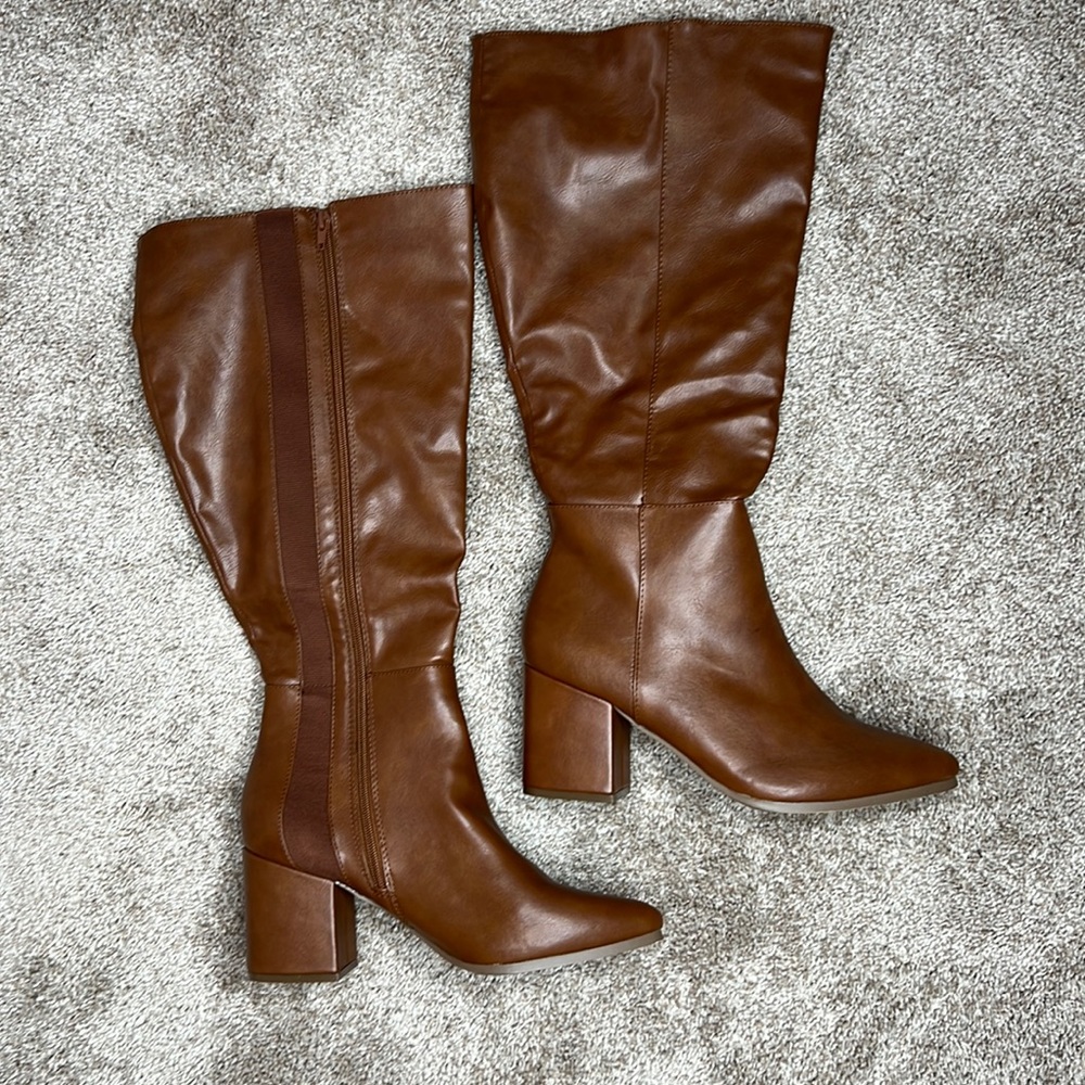 Dream Cloud Heeled Boot - Cognac- Lane Bryant
